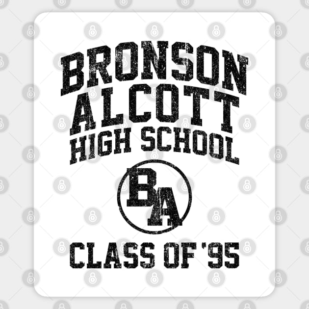 Bronson Alcott High Class of 95 - Clueless (Variant) Sticker by huckblade